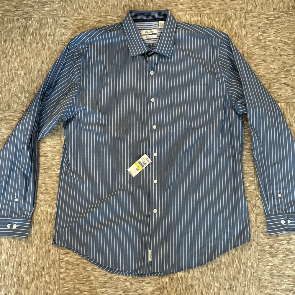 Van Heusen Original Fit Button Down Shirt Size L